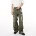 Men's Vintage Heavy-Duty Paint-Distressed Workwear Jeans – Multi-Pocket Utility Pants With Relaxed Fit & Raw Edge Detailing"_mkmklike.com