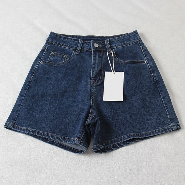 Women's Clothing High-Waisted A-Line Denim Shorts - Korean Style Wide Leg Distressed Summer Shorts (S-XXL)_mkmklike.com