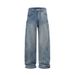 Men's Clothing Ink Splashed Denim Hip Hop Wide Leg Hand Painted Jeans For Men With Personality Loose Straight Leg Casual Machete Pants_mkmklike.com