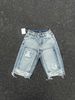 Men's Clothing Hole Loose Embroidery Washed Drape Casual Seven Point Denim Shorts_mkmklike.com