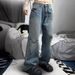 European And American Foreign Trade Cross-border Supply: Plus-size Low-waist Wide-leg Printed Vintage Loose-fit Women's_mkmklike.com