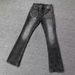 Vintage Washed Denim Jeans Classic Straight Fit with Slight Stretch Clean Aesthetic Distressed Details Mid-Rise Button Fly_mkmklike.com