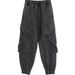 Men's Fleece Lined Cargo Jeans Heavyweight Washed Retro Trendy Loose Casual Versatile Jogger Pants For Autumn Winter_mkmklike.com