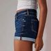 K Women's New Straight Tube Slim Fit Denim Shorts With Worn Edges And Rolled Edges_mkmklike.com