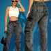 K Fashionable High Elasticity Multi Pocket Work Pants, Denim Pants, Jeans_mkmklike.com