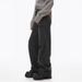 High-Waisted Wide Leg Jeans For Women – Stretch Cotton Denim Pants – Fashion Workwear (Sizes 25-32, Black)_mkmklike.com