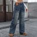 K Women's New Multi Pocket Denim Workwear Pants For Women_mkmklike.com