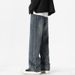 Retro Washed Denim Pants For Men – Streetwear Oversized Straight Fit With Distressed Details (M-XXXL) – 90s Grunge Aesthetic & Comfort Stretch_mkmklike.com