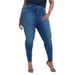 Women's Clothing Large Size Stretch Women's Jeans Large Size Belly Hip Pants_mkmklike.com