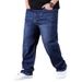 Men's Relaxed Fit Stretch Denim Pants Extended Sizes Comfortable Straight Leg Design_mkmklike.com