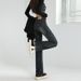 Orange Silk Women's Clothing # High-waisted Slim Straight-leg Jeans For Women, New Autumn Style, Slim-fit, Stretchy,_mkmklike.com