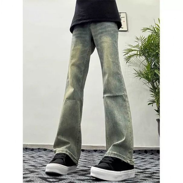 Vintage Washed Straight-Leg Jeans High-Street Minimalist Fit Non-Stretch Cotton Unisex Essential 6 Colors Sizes S to XXXL_mkmklike.com
