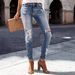 ELLE 2025 New Women's Clothing Xiyin Hot-Selling Jeans High Elastic Slim Fit Casual Versatile Comfortable_mkmklike.com