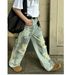 Men's Clothing High Street Retro Washed Distressed Dirty Ripped Jeans Men And Women Trendy Loose Straight Casual Trousers_mkmklike.com