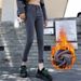 New Winter 2025 Women's High-Waisted Slim-Fit Thickened Warm Stretch Denim Pants With Fleece Lining For Outdoor Wear_mkmklike.com