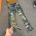 Vintage Embroidered Flare Jeans – High Waisted Distressed Denim With Boho Patchwork & Raw Hem (S-3XL)_mkmklike.com