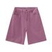 Men's Clothing Men's Summer Denim Shorts Solid Color Style Loose Straight Leg Half Elastic Waist Five Point_mkmklike.com