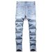 Men's Clothing Denim Solid Color Slim Fit Skinny Elastic Slim Fit Men's Jeans Selfie Photos_mkmklike.com