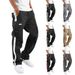 Men's Clothing Drawstring Pocket Color Patchwork Pants_mkmklike.com