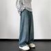Men's Jeans Autumn Winter Trendy Brand Wide Leg Casual Harajuku Style Loose Fit Youth Versatile Long Pants_mkmklike.com