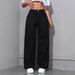 Korean Chic Autumn And Winter Niche Style High-waisted Buttoned Versatile Slimming Frayed Wide-leg Pants Straight-leg_mkmklike.com