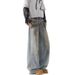 American Deconstructive Washed Curved Knife Jeans With Micro Horns For Men Women, Slimming Down In Summer, Loose Casual,_mkmklike.com