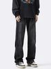 American Retro Sense Splicing Jeans Men's High-end Loose Design Niche High Street Wide-leg Drape Straight Pants Trousers_mkmklike.com