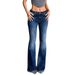 Cross-Border New American Retro Hot Girl Flared Pants Versatile Stretch Slim Fit Slimming Jeans For Women_mkmklike.com