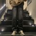 Men's Five Pointed Star Jeans High Street Style Straight Leg Loose Wide Leg Pants Summer Trendy_mkmklike.com