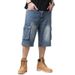 Foreign Trade Cross-border Jeans Men's High-quality European And American Skateboard Shorts Fattened Plus Size Hip-hop Heavy Shorts Men's Tide_mkmklike.com