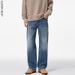 Men's Cleanfit Straight-Leg Jeans – Vintage Washed Denim, Relaxed Fit, 100% Cotton (Sizes 28-38, No-Stretch)_mkmklike.com
