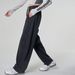 Denim Scimitar Tall Winter Women's Clothing Vintage Black Fleece 800g Wide-Leg Casual Long Pants_mkmklike.com