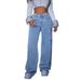 High Waisted Washed Bow Tie Jeans for Women Sexy Y2K Style American High Street Fashion 2026 Trendy Denim_mkmklike.com
