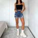 Vintage High Waisted Distressed Denim Shorts For Women – Rolled Hem Raw Edge Retro Streetwear Hot Pants_mkmklike.com