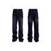 Vintage Washed Grey Flared Jeans – Cleanfit Stretch Denim With Frayed Hem (S-XL)_mkmklike.com