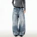 Men’s American Retro Whiskered Jeans – Relaxed Wide Leg Denim Pants | Vintage Washed Blue | Straight Fit Cotton Trousers_mkmklike.com