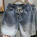 Men's Clothing Luxury Men's Summer Thin Denim Shorts Straight Leg Casual Washed Five Point Pants Loose Versatile Fashionable_mkmklike.com
