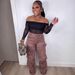 Women's High-Waisted Distressed Jeans (Stretch Denim, Button Fly, Patchwork Details, Relaxed Fit, S-3XL, Wine Red, Streetwear Essential)_mkmklike.com