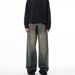 Cleanfit Vintage Straight-Leg Jeans – Retro Wide-Leg Loose Fit, Classic Blue Denim For Men_mkmklike.com