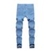 High Quality Worn-out Small Foot Stretch Tight Fitting Jeans, Men's Jeans_mkmklike.com