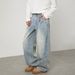 Men's Retro Washed Denim Jeans High Street Style Spring Straight Leg Pants Loose Fit Casual Trousers Trendy Brand_mkmklike.com