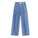 Women's Wide-Leg Jeans, New Spring Autumn Style, Elastic Waist, Loose Fit, Casual Straight Pants For And Junior High_mkmklike.com