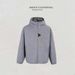 Huya Brothers Autumn Trendy Brand Versatile Casual Zipper Hooded Jacket Textured Color Yarn Fleece Heavyweight Outerwear_mkmklike.com
