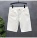 2025 2025 Summer Lightweight Denim Shorts For Men Korean Style Trendy Ripped Slim Fit Casual Fashion Brand Pants_mkmklike.com