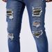 Men's Distressed Skinny Stretch Jeans High Quality TM223 Skinny Jeans_mkmklike.com