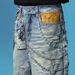 Men's Clothing Men's Plaid Shirt Chain Print Denim Shorts Street Casual Cropped Jeans Harajuku Style For Formal & Casual_mkmklike.com
