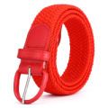 HOT New Men's And Women's Elastic Twill Casual Breathable Student Knitted Belt Women Canvas Fashion Metal_mkmklike.com