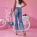 Women's Clothing Jeans Women's Small Fresh Leg Lace Pants_mkmklike.com