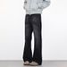 Men's Clothing Vintage Washed High-Waist Flare Jeans For Men & Women – Classic Retro Denim Pants With Cleanfit Style, Straight Leg_mkmklike.com