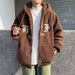 Jacket Men's Hooded Cotton Coat Autumn Winter New Loose Trendy Brand Casual Thickened Lamb Wool Couple Sweatshirt_mkmklike.com